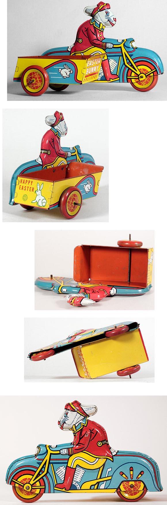 1949 Wyandotte, Easter Bunny Delivery Motorcycle with Sidecar